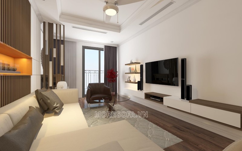 Ghế sofa góc da màu trắng